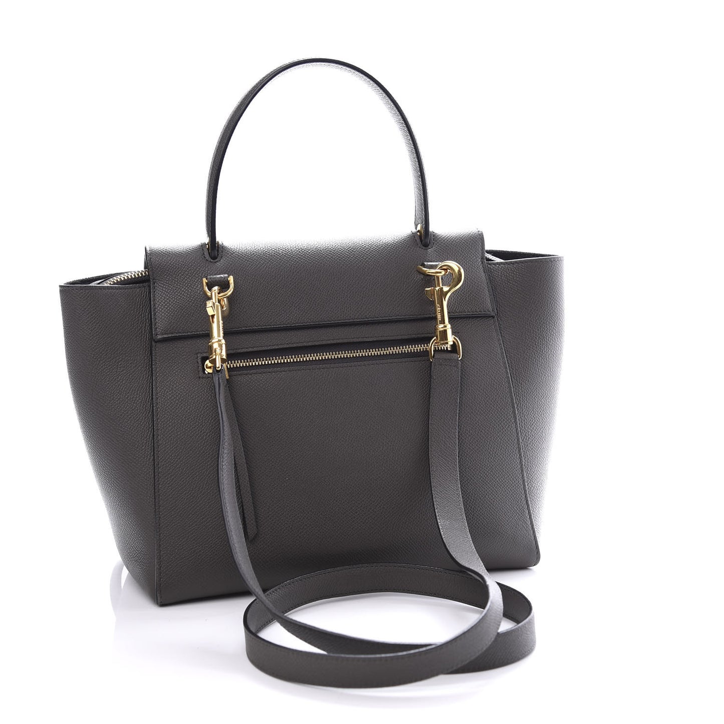 Baby Grained Calfskin Micro Belt Bag Grey