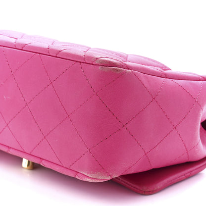 Chanel Lambskin Quilted Mini Rectangular Flap Fuchsia 12 of 13