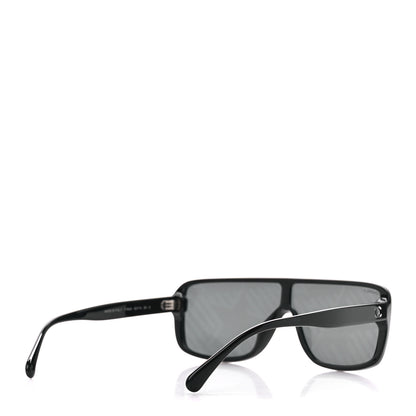 Chanel Acetate Shield 71540 Sunglasses Black 4 of 8