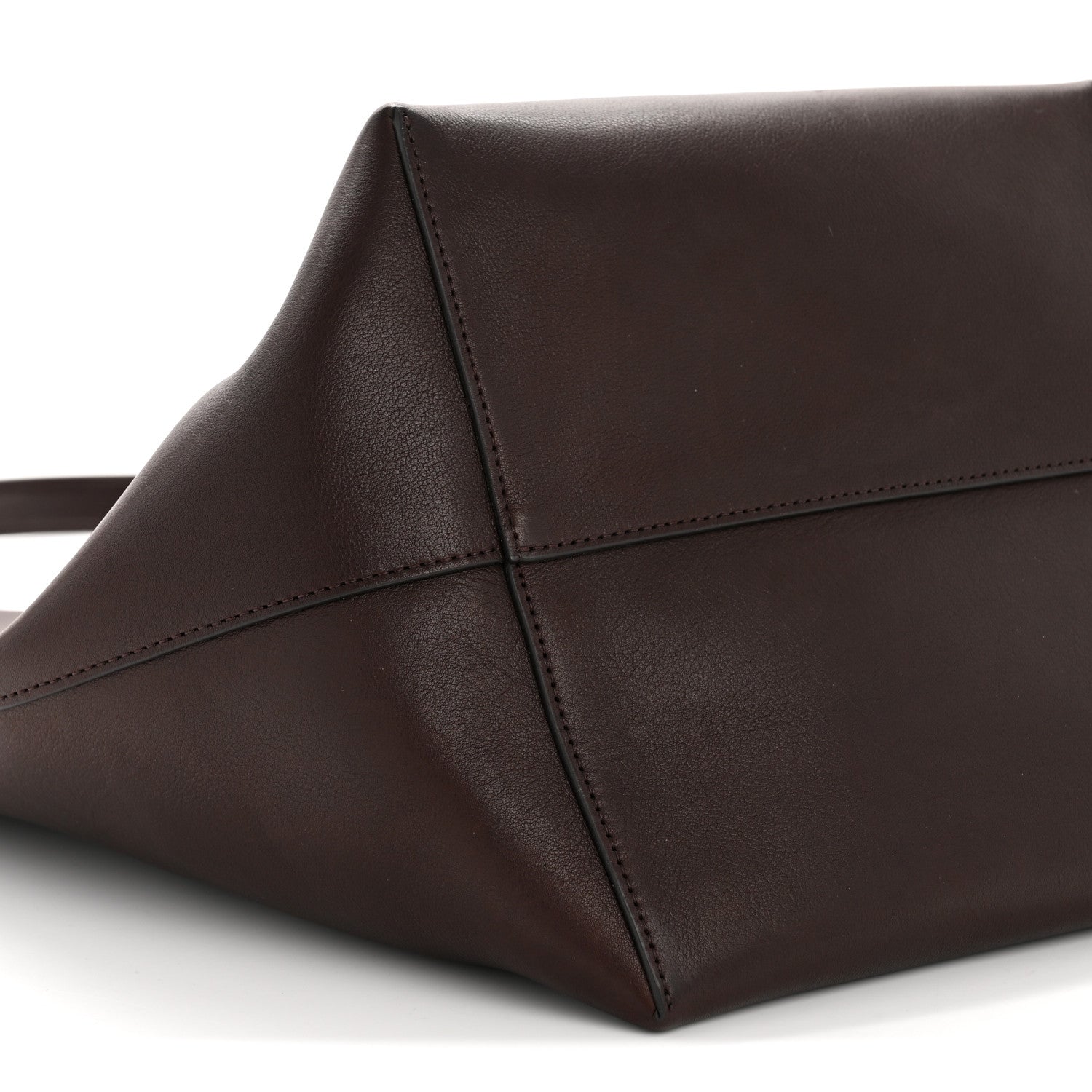 The Row Polished Saddle Calfskin Large N/S Park Tote Chestnut 8 of 10