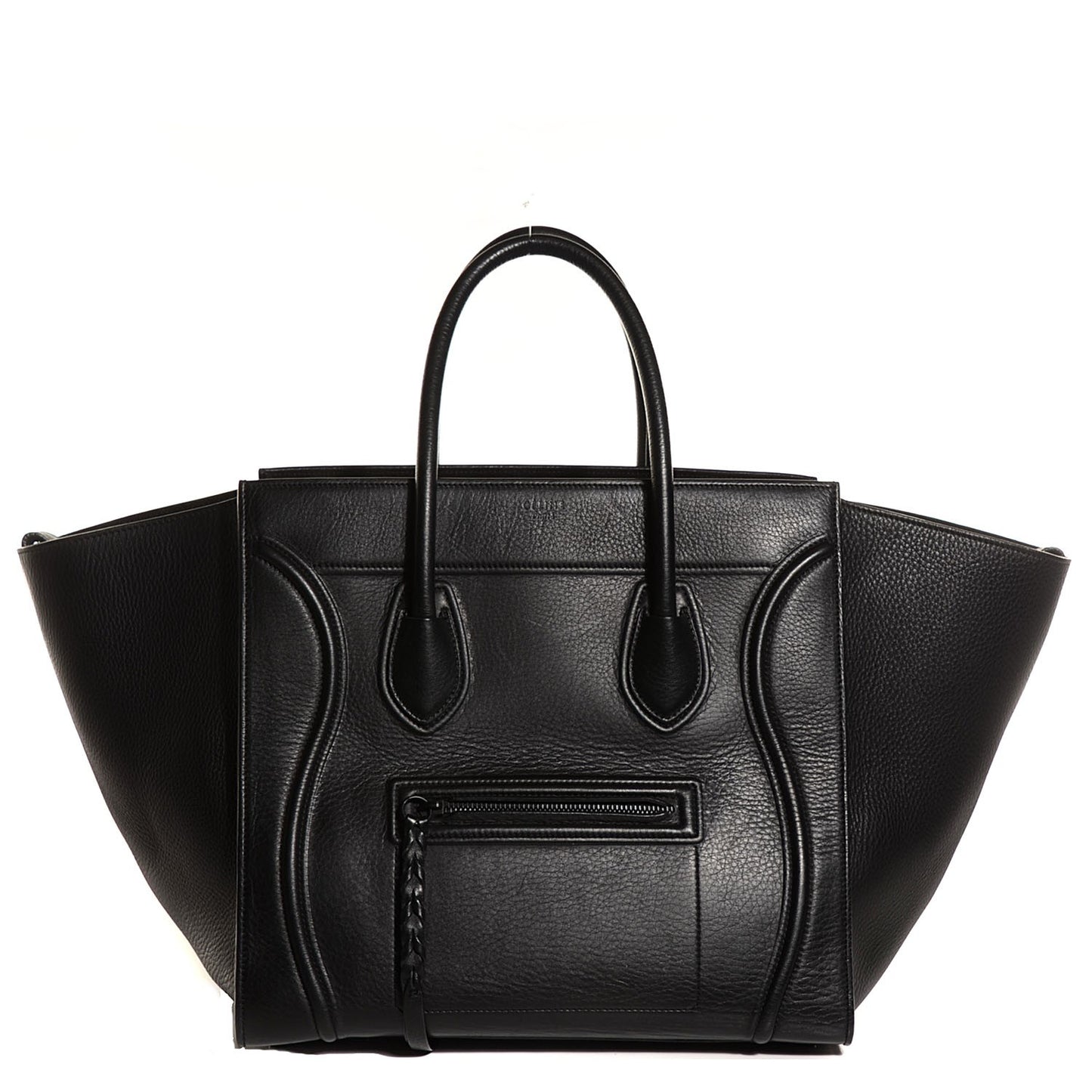 Supple Calfskin Medium Phantom Luggage Black