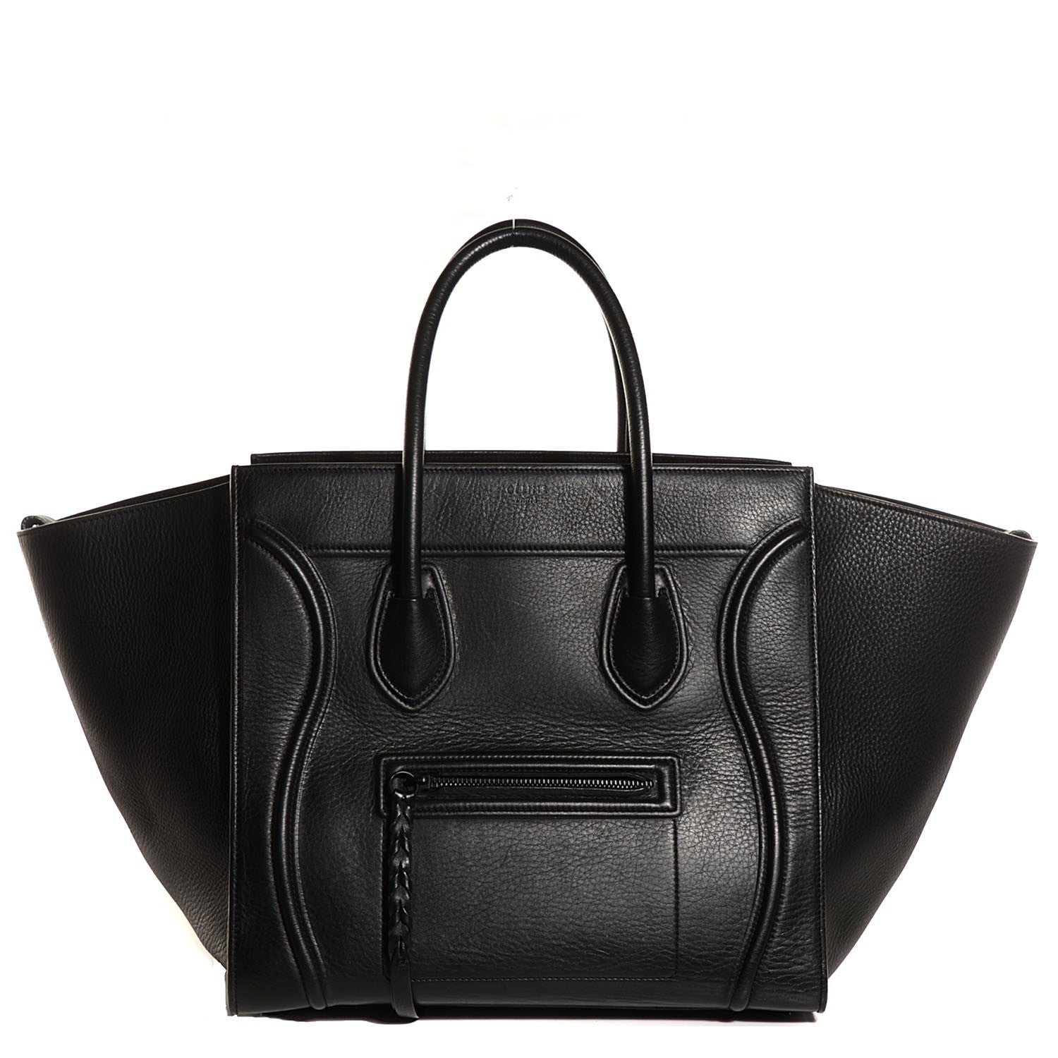 Celine Supple Calfskin Medium Phantom Luggage Black 1 of 9