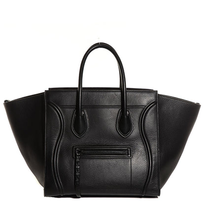 Celine Supple Calfskin Medium Phantom Luggage Black 1 of 9