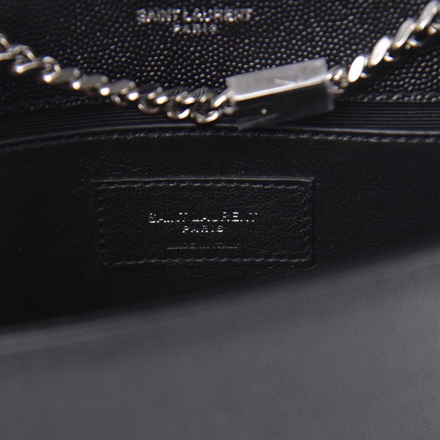 Calfskin Small Classic Monogram Kate Tassel Satchel Black