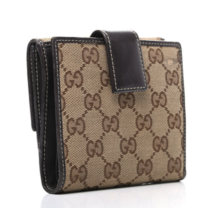 Gucci Monogram Lovely Heart French Flap Wallet Dark Brown 3 of 10