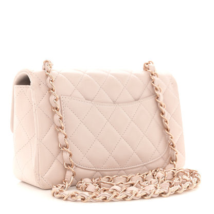 Chanel Lambskin Quilted Mini Rectangular Flap Light Pink 3 of 13