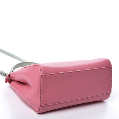 Fendi Nappa Colorblock Mini Peekaboo Iconic Satchel Rosa Fluo Oxigen Slate 3 of 10