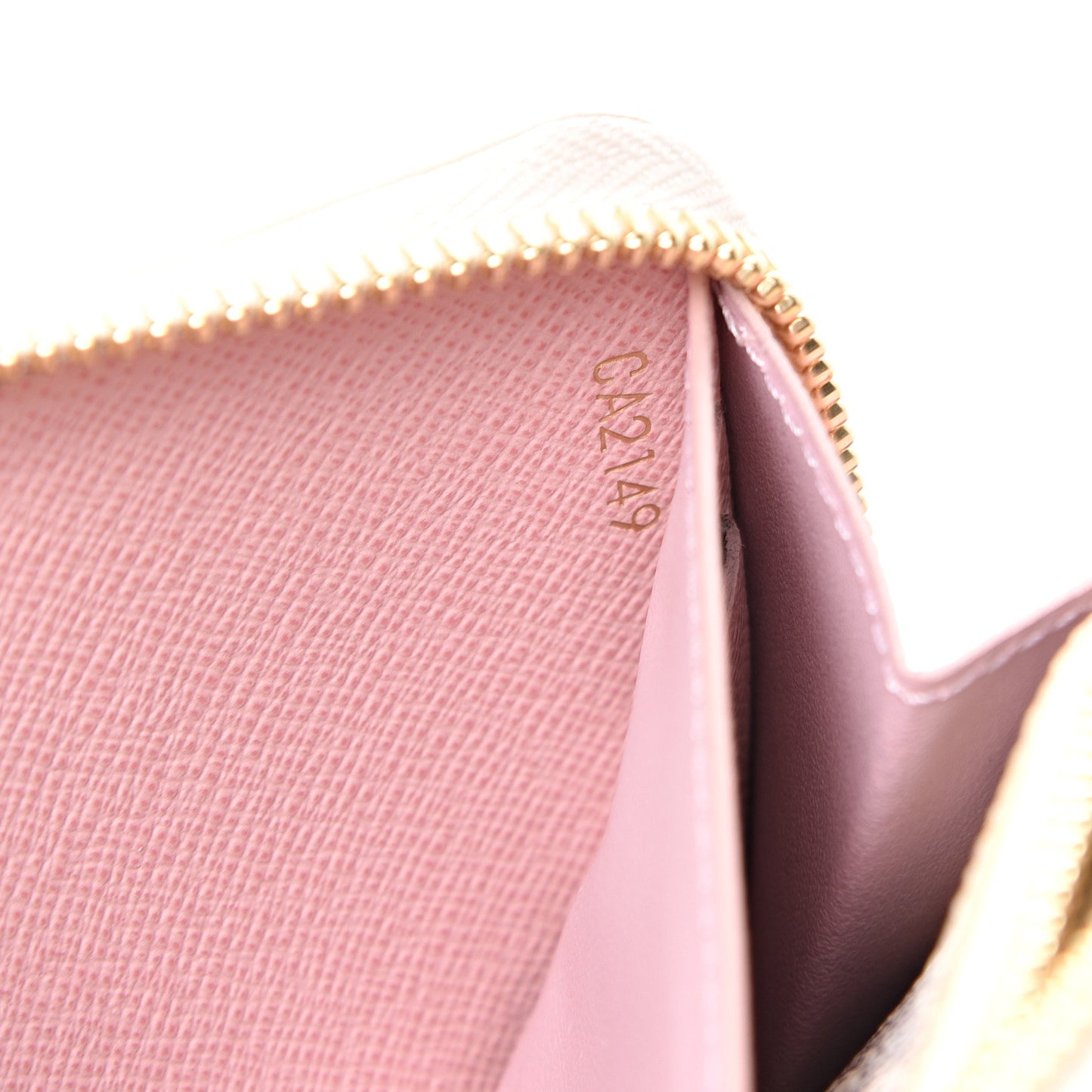 Damier Azur Clemence Wallet Rose Ballerine