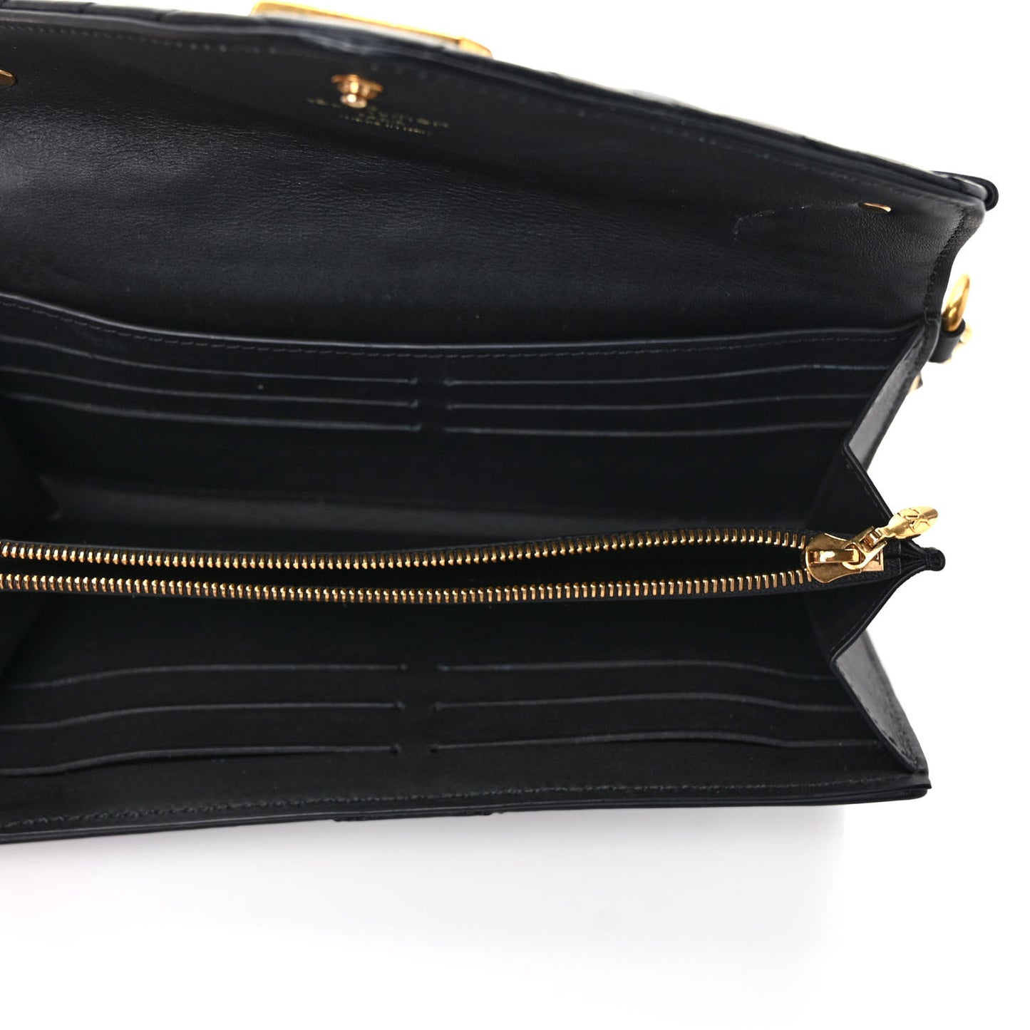 Calfskin New Wave Long Wallet Black