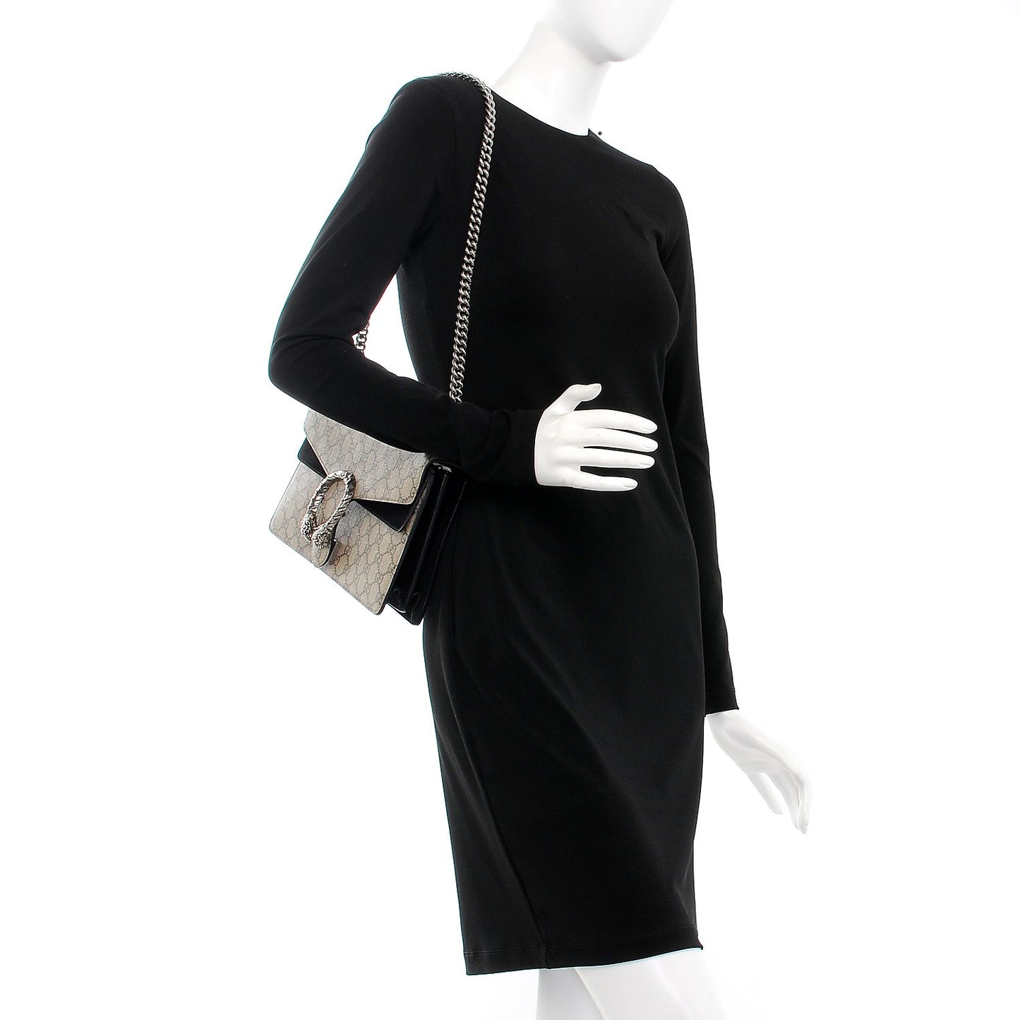 GG Supreme Monogram Small Dionysus Shoulder Bag Black