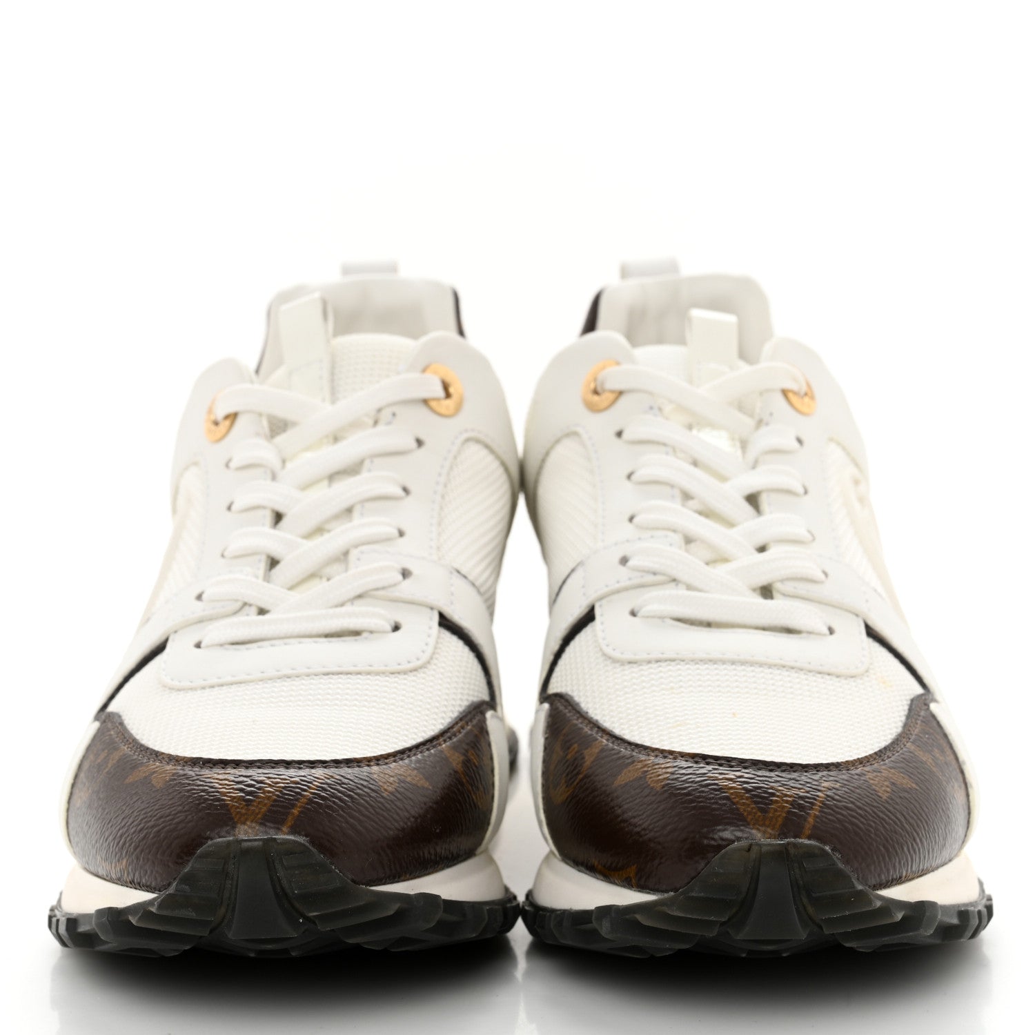 Louis Vuitton Calfskin Monogram Run Away Sneakers 38 White 2 of 13