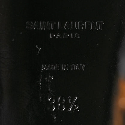 Saint Laurent Suede Leopard Print Tribute Platform Sandals 38.5 Brown 9 of 10