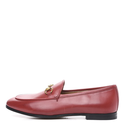 Gucci Calfskin Womens Jordaan Loafers 36.5 Hibiscus Red 1 of 11