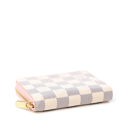 Louis Vuitton Damier Azur Zippy Coin Purse Rose Ballerine 3 of 6