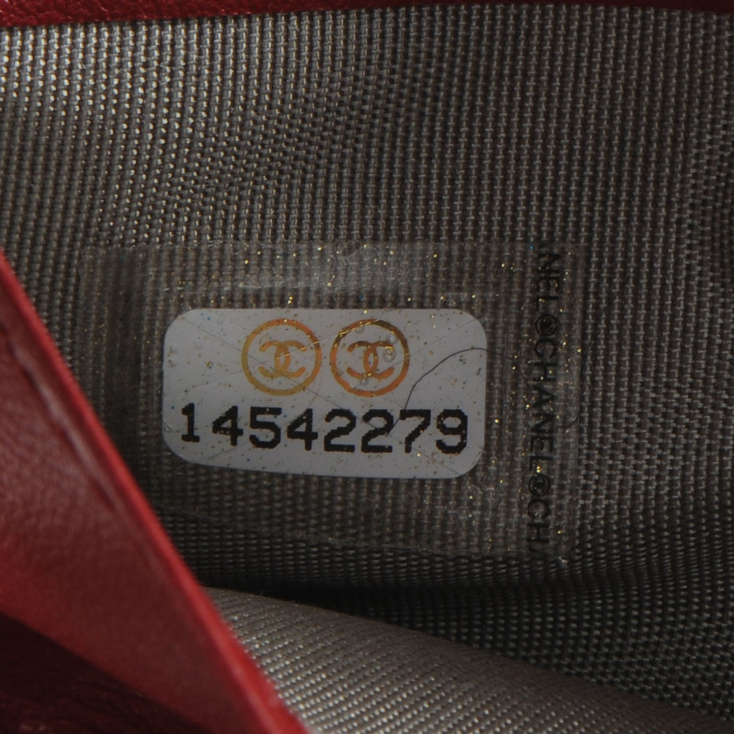 Patent Quilted Yen Wallet Red