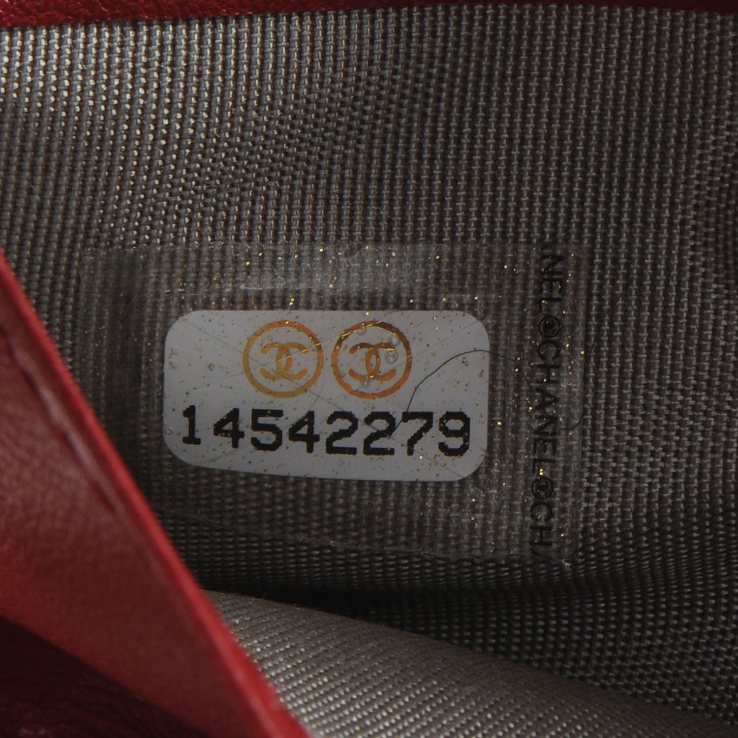 Chanel Patent Quilted Yen Wallet Red 7 of 8