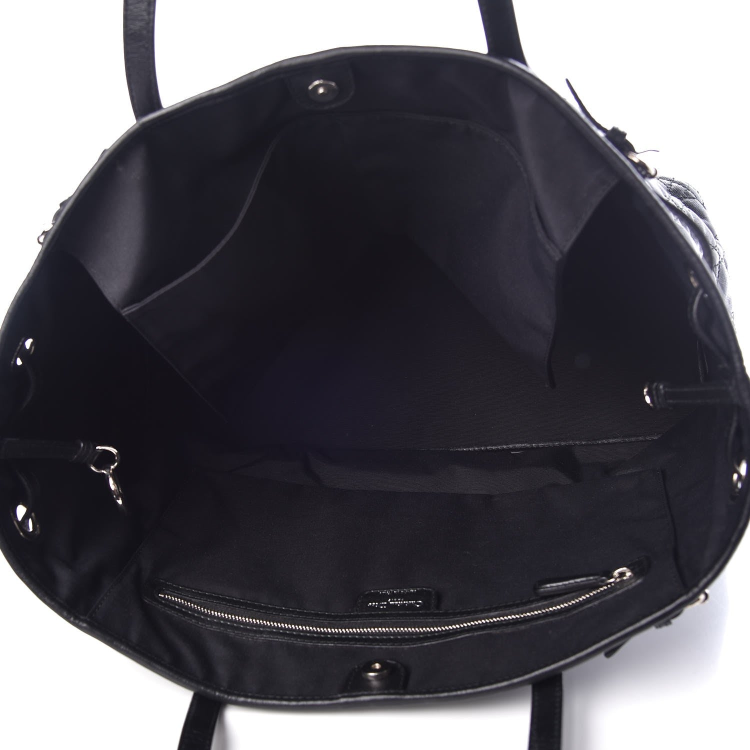 Christian Dior Coated Canvas Cannage Large Panarea Tote Black 5 of 10