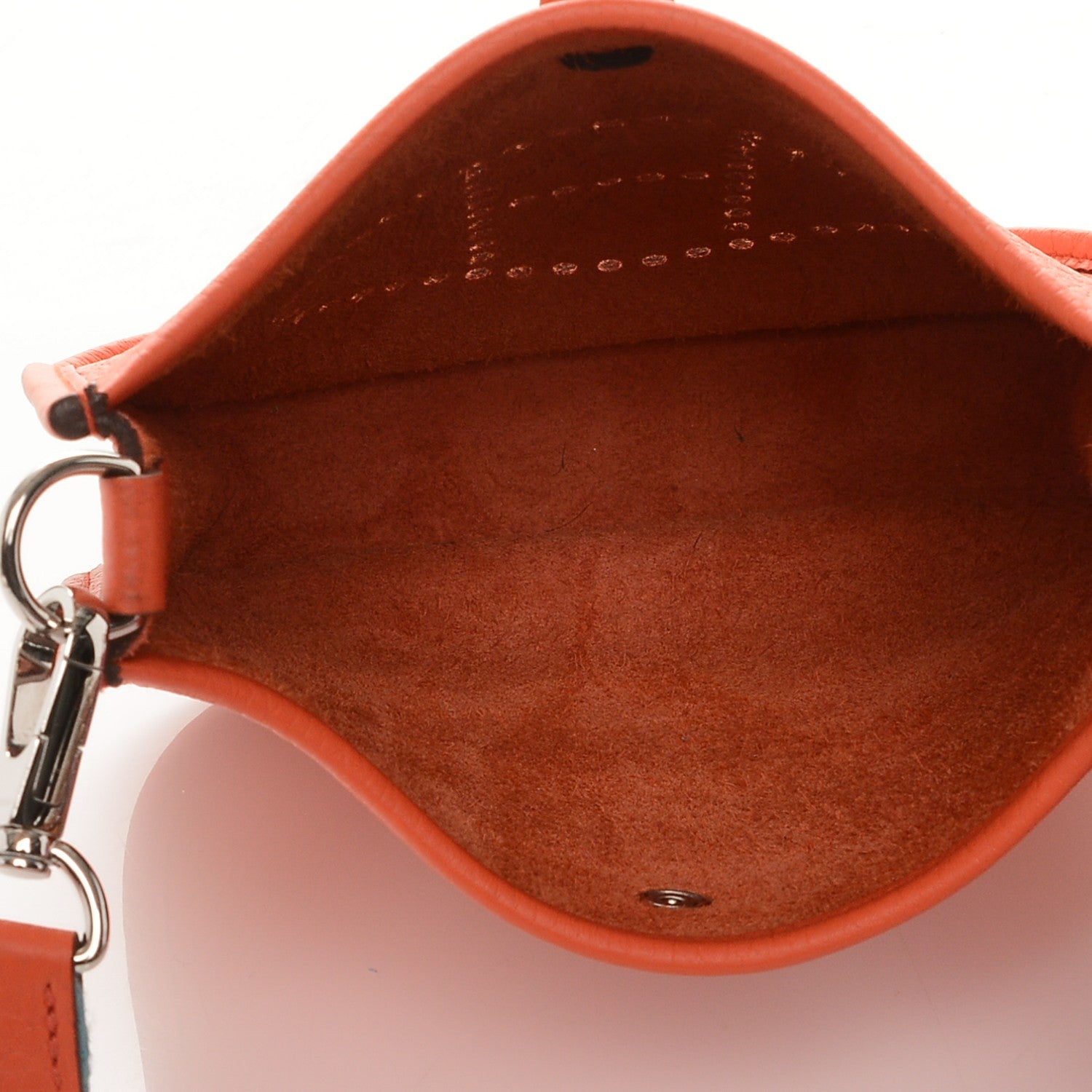 Hermes Taurillon Clemence Amazone Evelyne TPM Orange Poppy Saint Cyr 5 of 7