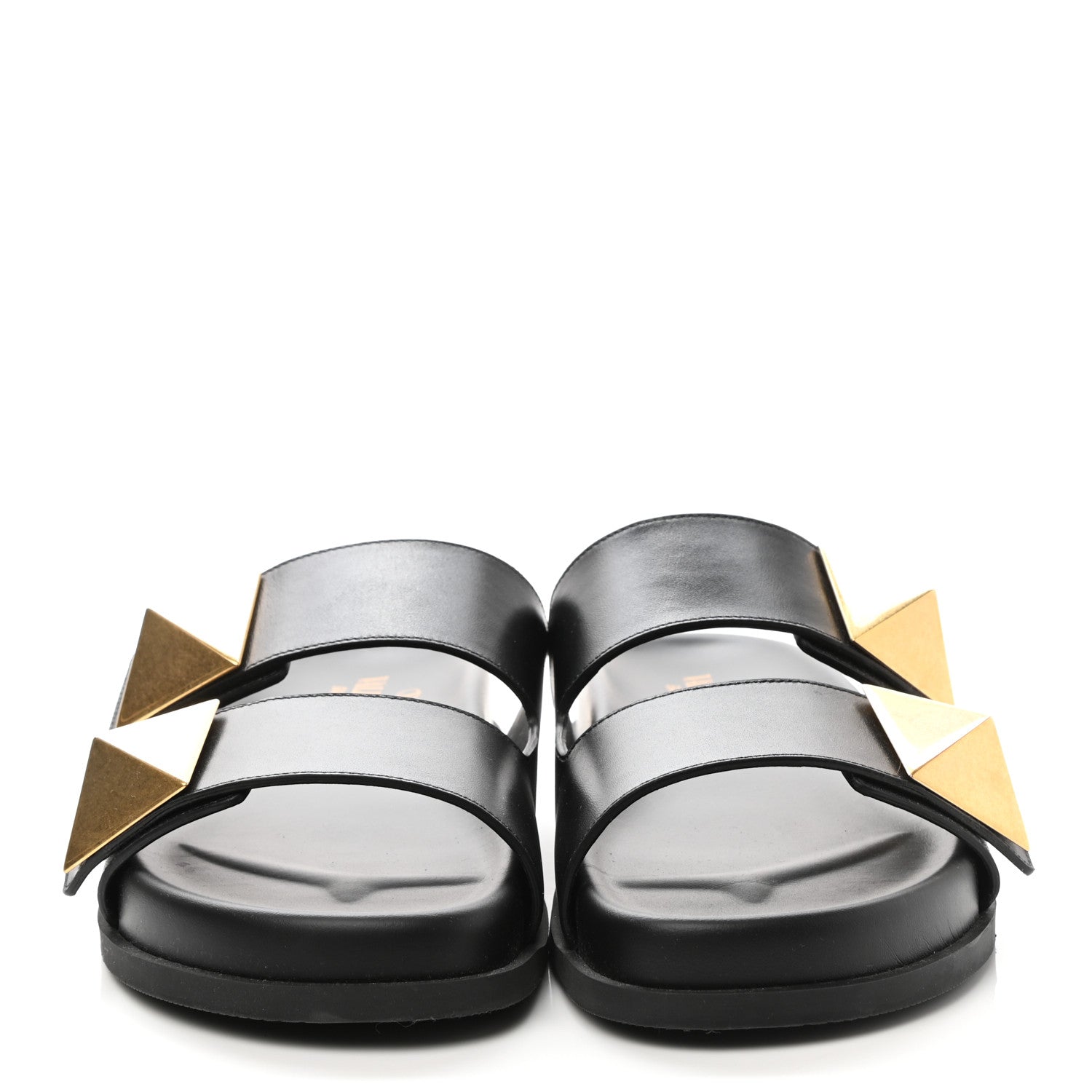 Valentino Garavani Nappa One Stud Slide Sandals 39 Black 2 of 9
