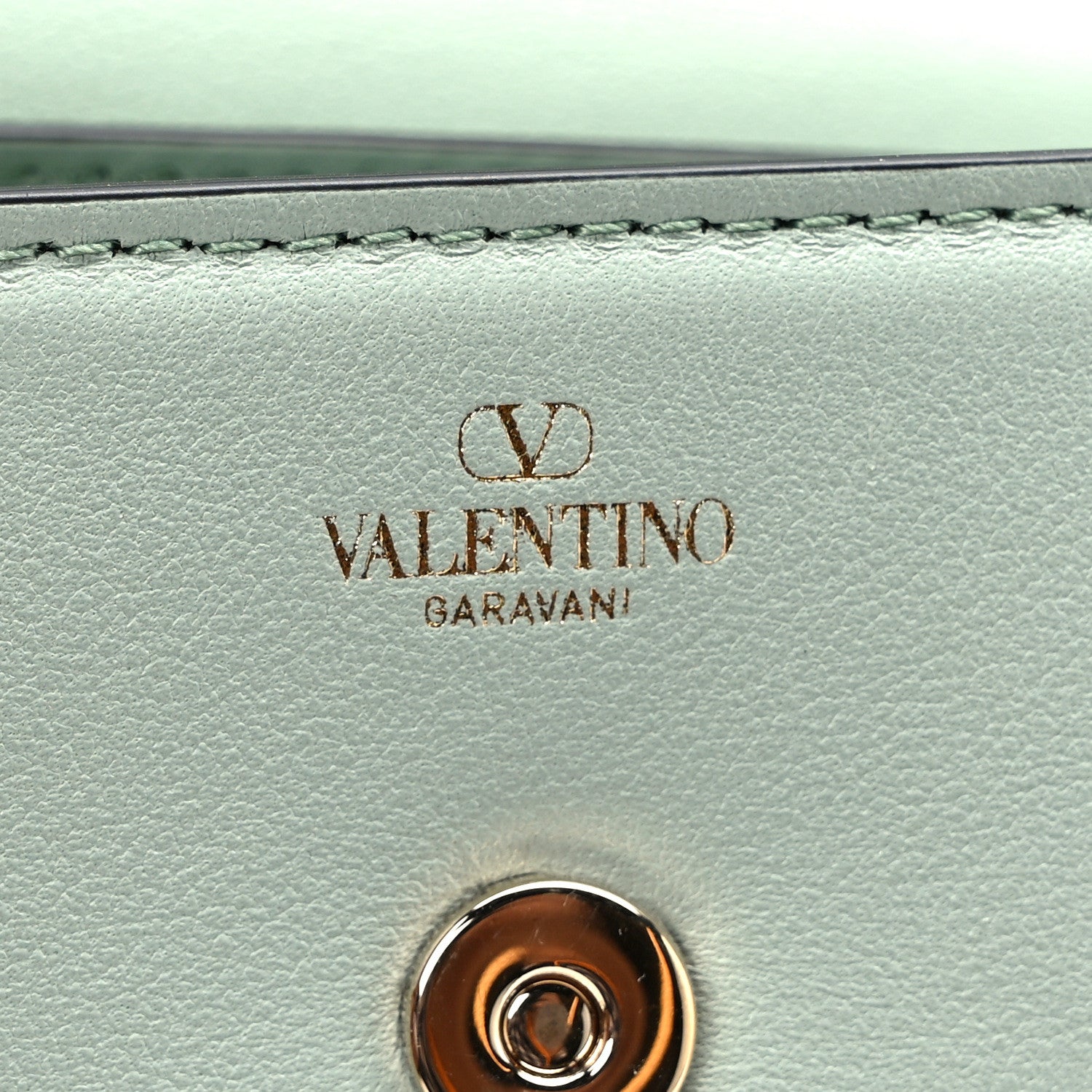Valentino Garavani Calfskin Crystal Vlogo Micro Loco Shoulder Bag Morning Dew 6 of 9