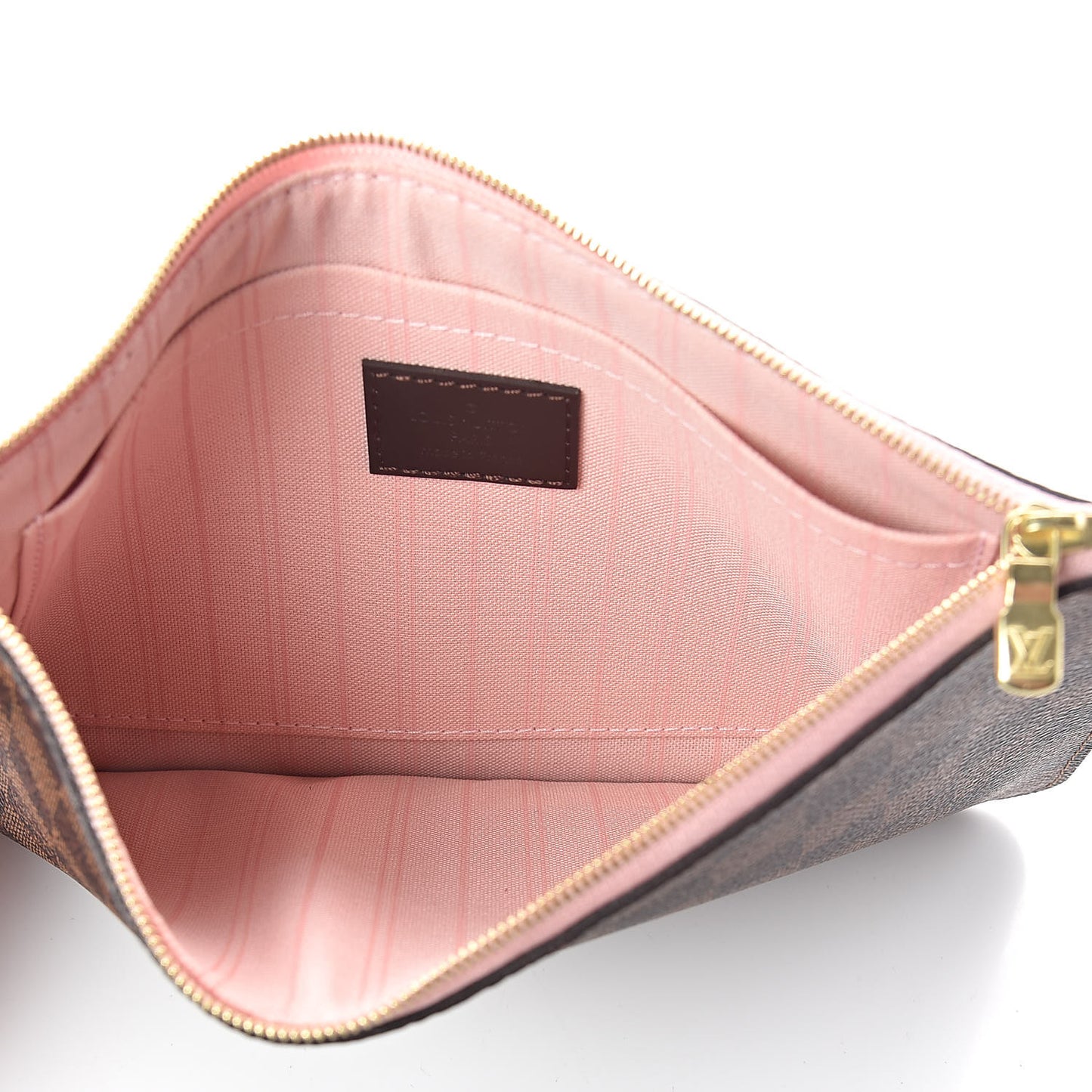 Damier Ebene Neverfull MM GM Pochette Rose Ballerine