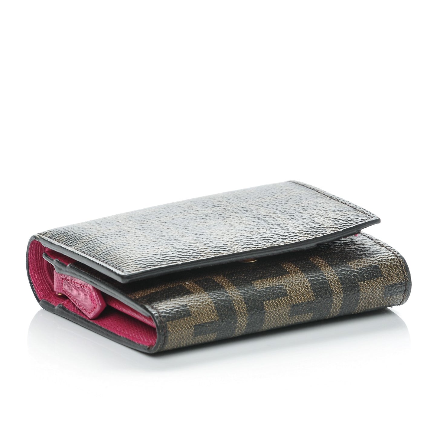 Zucca Small Flap Wallet Tobacco Fuchsia