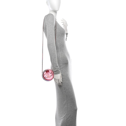 Chanel PVC Lambskin Filigree Round Clutch With Chain Pink 2 of 12