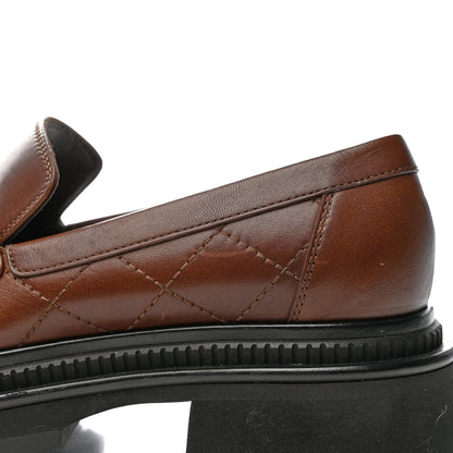 Chanel Calfskin Quilted CC Mocassin Loafers 36 Brown 12 of 15