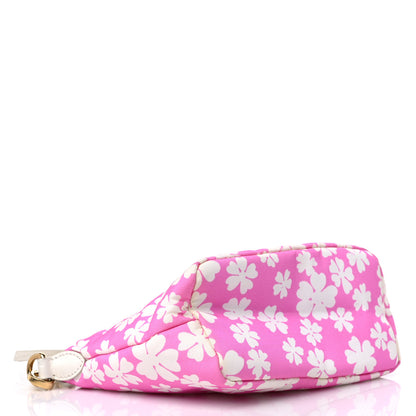 Miu Miu Nylon Floral Print Shoulder Bag Pink 4 of 12