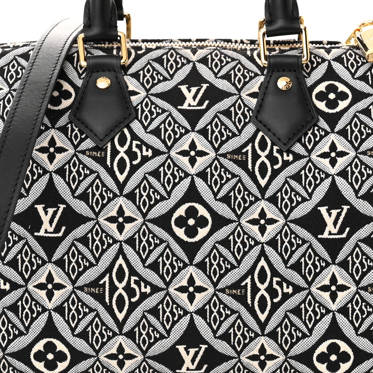 Louis Vuitton Jacquard Since 1854 Speedy Bandouliere 25 Black 8 of 10