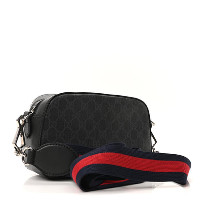 Gucci GG Supreme Monogram Web Shoulder Bag Black Grey 3 of 9
