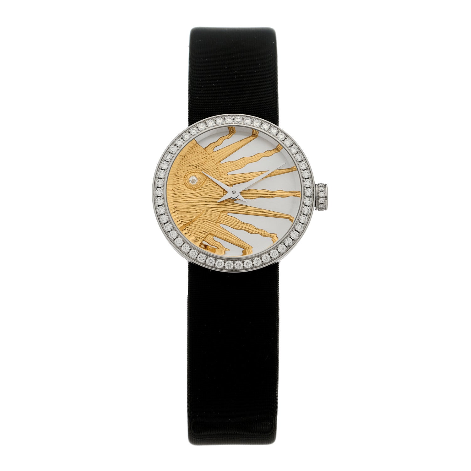 Christian Dior Stainless Steel Satin Diamond Bezel Mother of Pearl 25mm La D De Dior Rose Celeste Quartz Watch 1 of 4