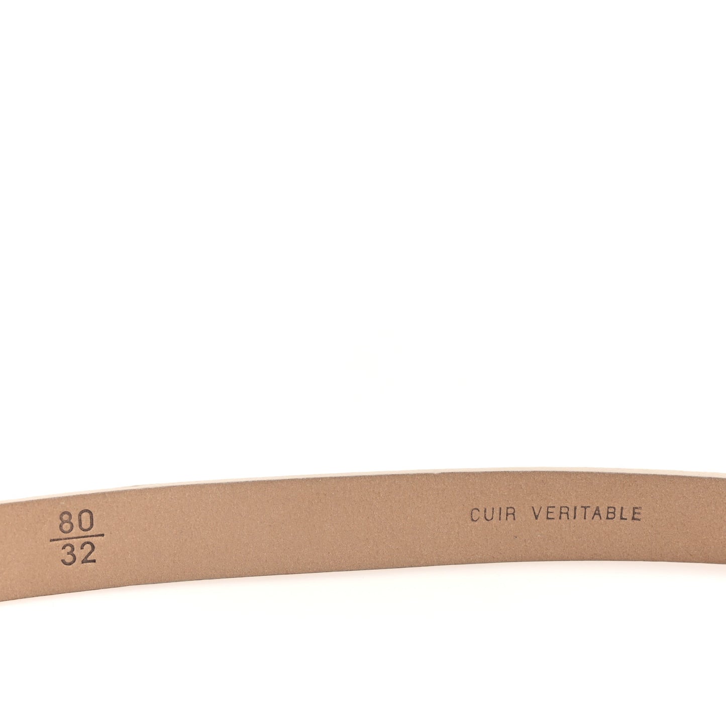 Lambskin CC Logo Skinny Belt 80 32 Ivory