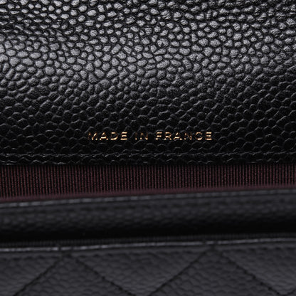 Chanel Caviar Quilted Flap Card Holder Wallet Black 7 of 12