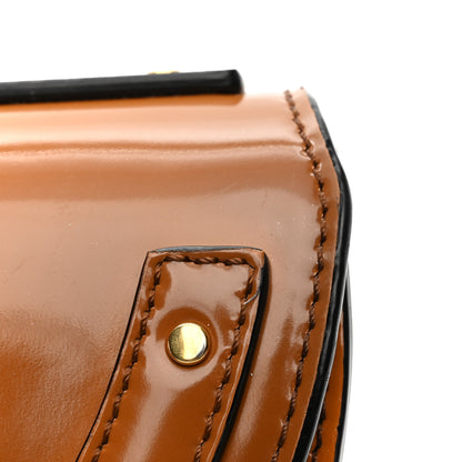 Chloe Spazzolato Sfumato Lambskin Calfskin Small Nile Bracelet Minaudiere Bag Caramel 13 of 15