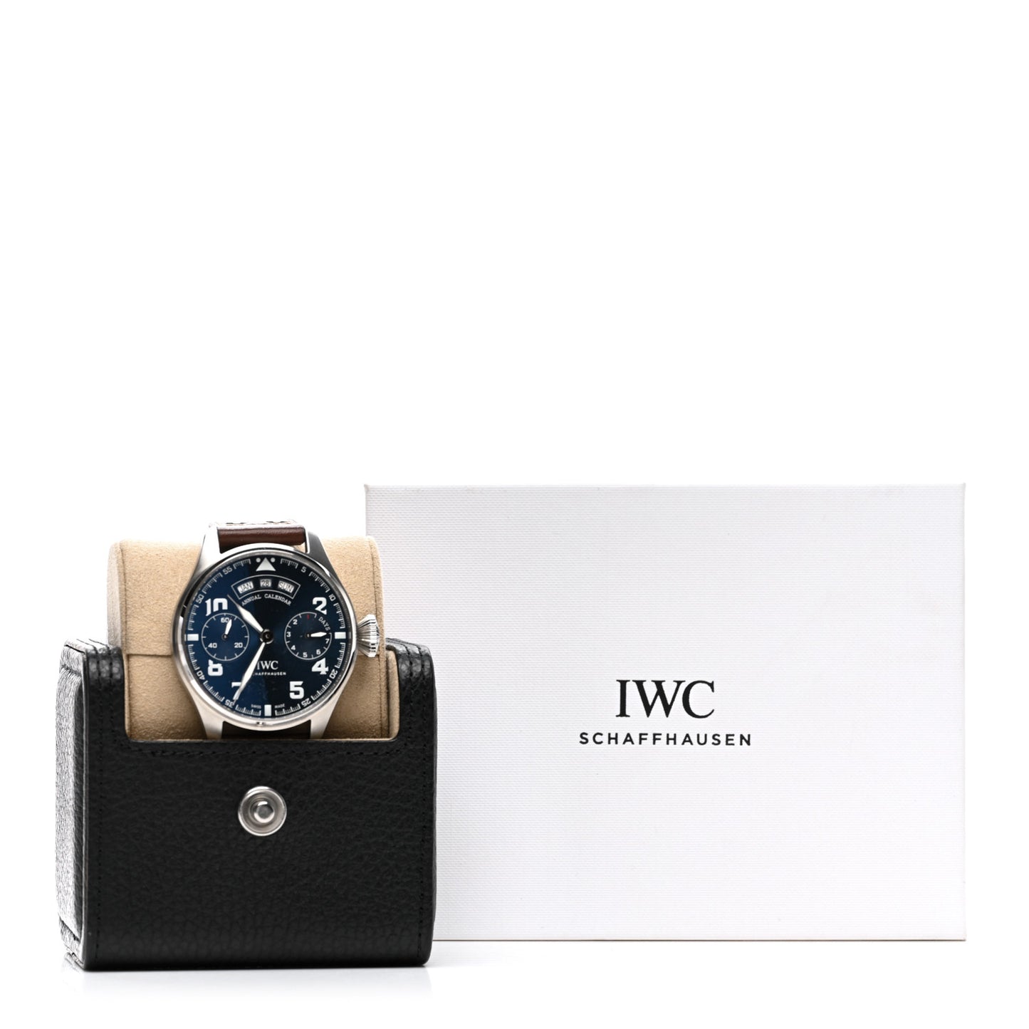 Stainless Steel Calfskin 46mm Big Pilot's Annual Calendar “Le Petit Prince” Automatic Watch Blue IW502710