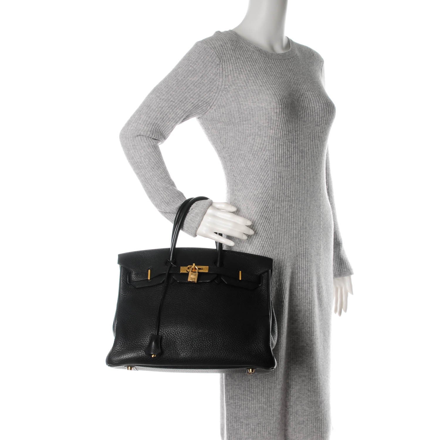 Hermes Taurillon Clemence Birkin 35 Black 2 of 24