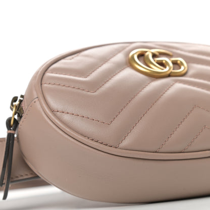 Gucci Calfskin Matelasse GG Marmont Belt Bag 85 34 Porcelain Rose 9 of 11