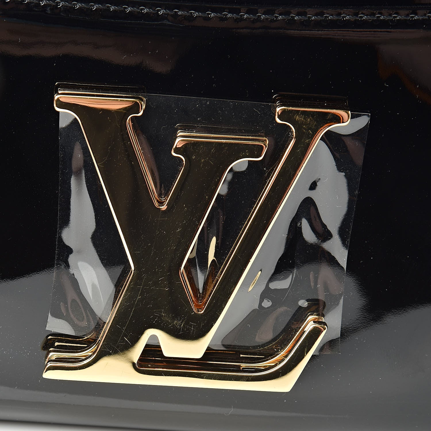 Louis Vuitton Patent Louise Clutch Black 7 of 7