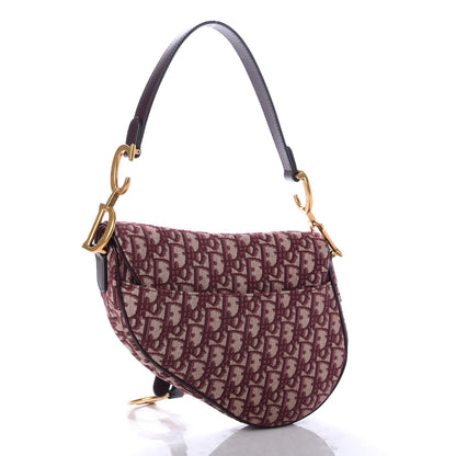 Christian Dior Oblique Saddle Bag Burgundy 3 of 10