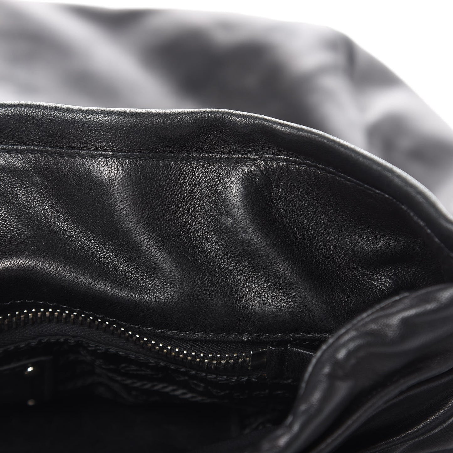 Nappa Frills Shoulder Bag Black