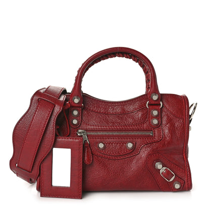 Balenciaga Agneau Giant 12 Silver Hardware Mini City Rouge Cerise 1 of 8