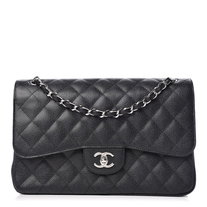 Chanel Caviar Quilted Jumbo Double Flap Black 1 of 10