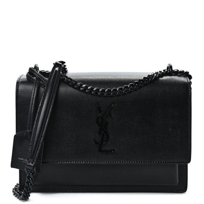 Saint Laurent Calfskin Medium Monogram Monochrome Sunset Black 1 of 10