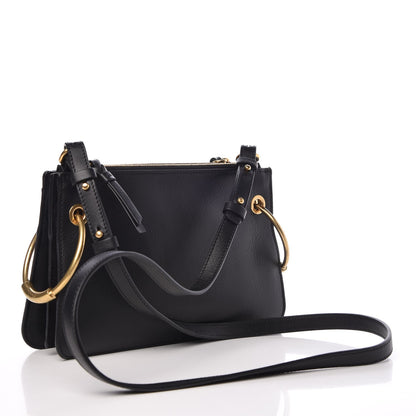 Chloe Calfskin Suede Mini Roy Bag Black 3 of 9