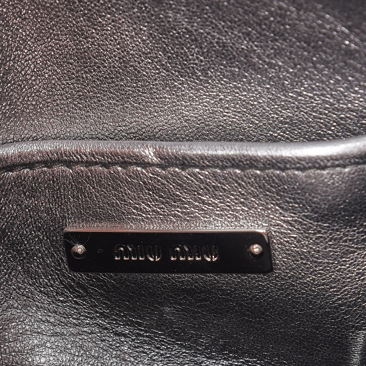 Miu Miu Nappa Patch Pearl Shoulder Bag Cromo 7 of 14