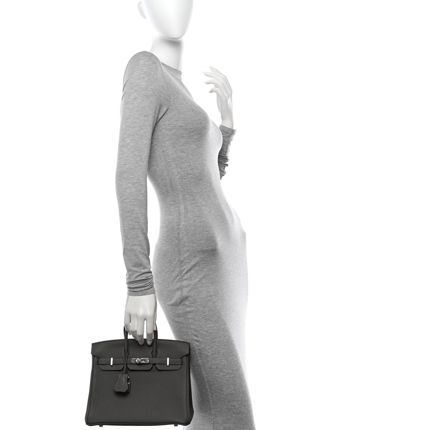 Hermes Togo Birkin 25 Gris Meyer 2 of 11