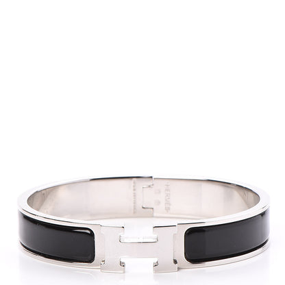 Hermes Enamel Narrow Clic Clac H Bracelet GM Black 1 of 5