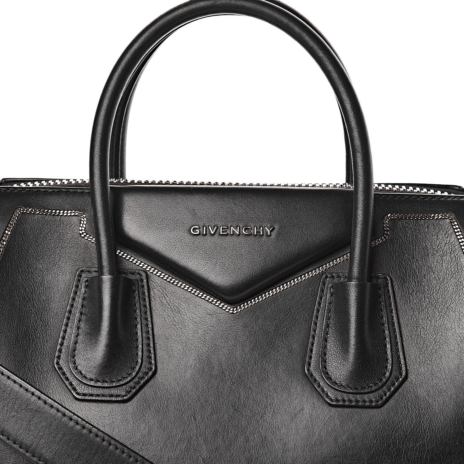 Givenchy Calfskin Chain Detail Medium Antigona Black 12 of 12