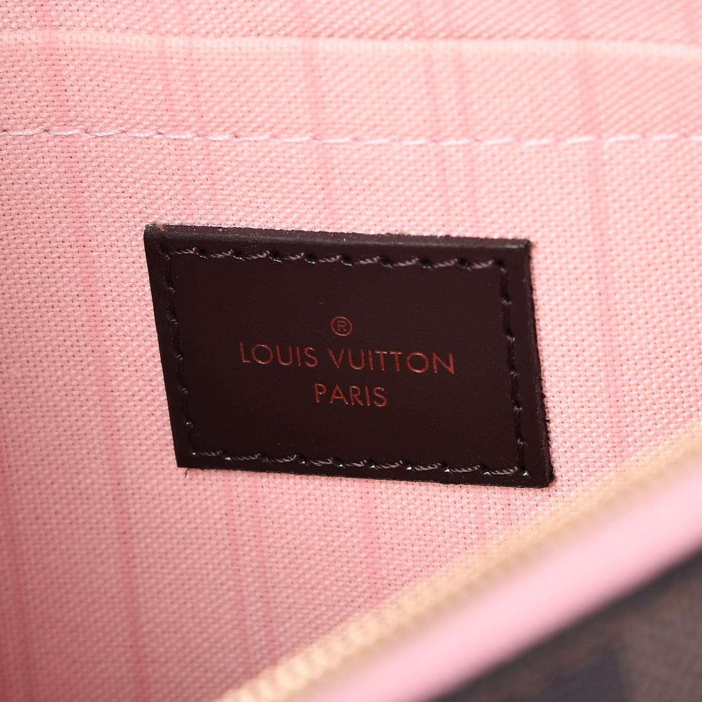 Damier Ebene Neverfull MM GM Pochette Rose Ballerine